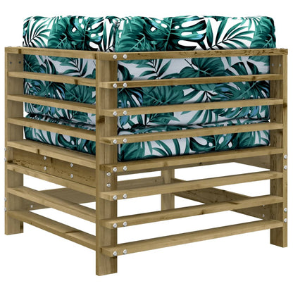 Corner Sofas with Cushions 2 pcs Impregnated Wood Pine - OLBRIT