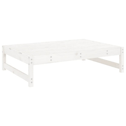 Garden Footstool White 120x80 cm Solid Wood Pine - OLBRIT