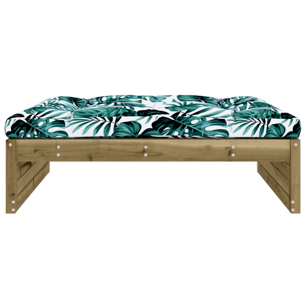Garden Footstool 120x80 cm Impregnated Wood Pine - OLBRIT