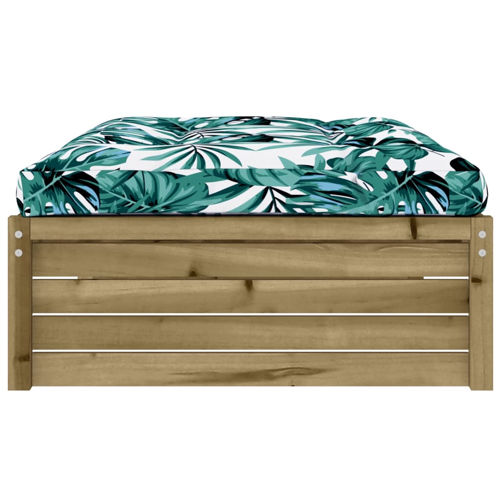 Garden Footstool 120x80 cm Impregnated Wood Pine - OLBRIT
