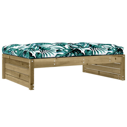 Garden Footstool 120x80 cm Impregnated Wood Pine - OLBRIT