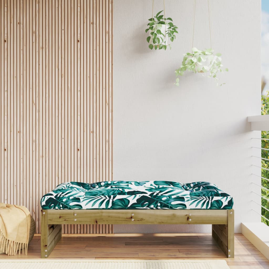 Garden Footstool 120x80 cm Impregnated Wood Pine - OLBRIT
