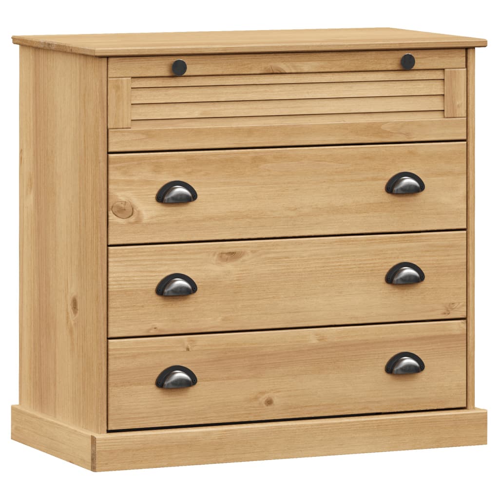Chest of Drawers VIGO 80x40x76 cm Solid Wood Pine - OLBRIT