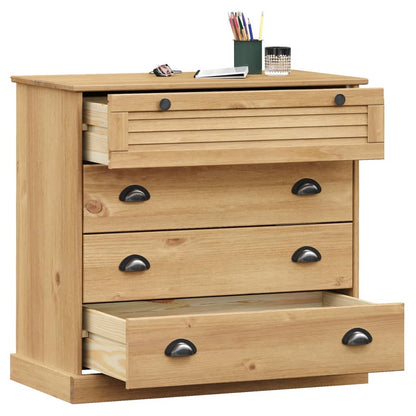 Chest of Drawers VIGO 80x40x76 cm Solid Wood Pine - OLBRIT