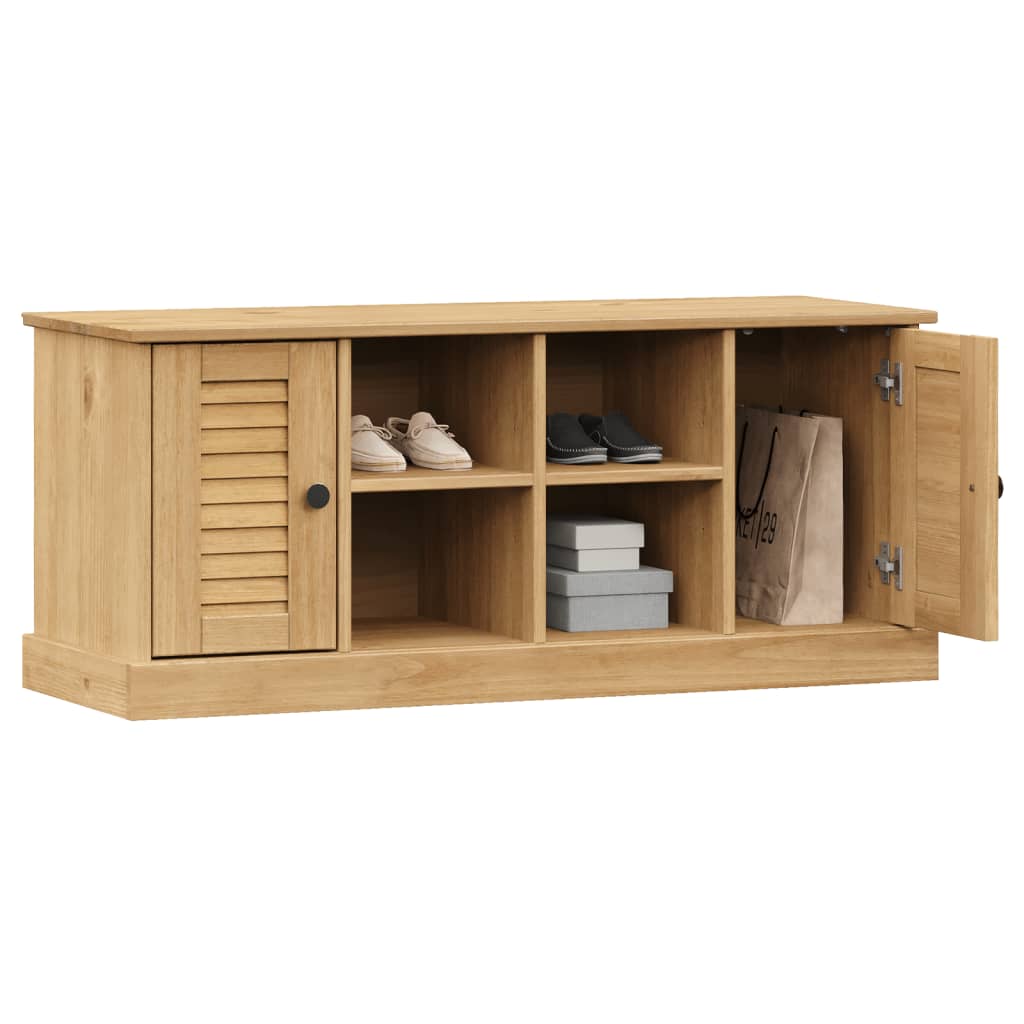 Shoe Bench VIGO 106x35x40 cm Solid Wood Pine - OLBRIT