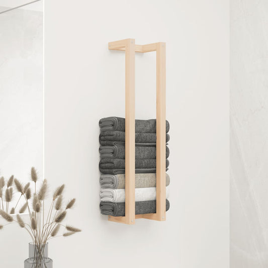 Towel Rack 23x18x90 cm Solid Wood Pine - OLBRIT