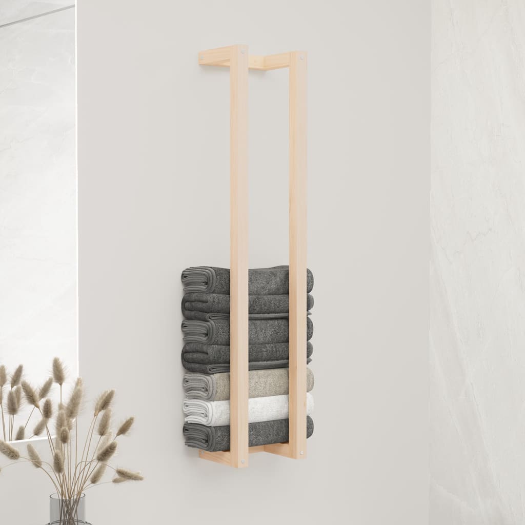 Towel Rack 23x18x110 cm Solid Wood Pine - OLBRIT