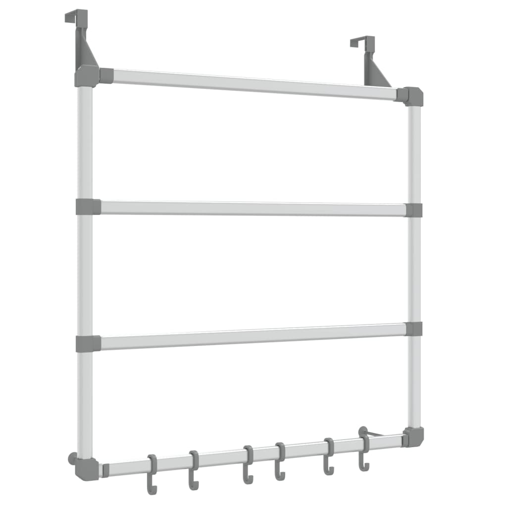 Towel Hanger 67x15x66 cm Aluminium - OLBRIT