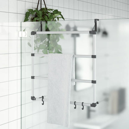 Towel Hanger 67x15x66 cm Aluminium - OLBRIT