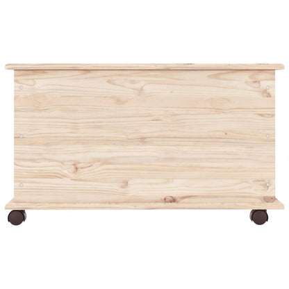 Storage Chest with Wheels ALTA 73x39.5x44 cm Solid Wood Pine - OLBRIT