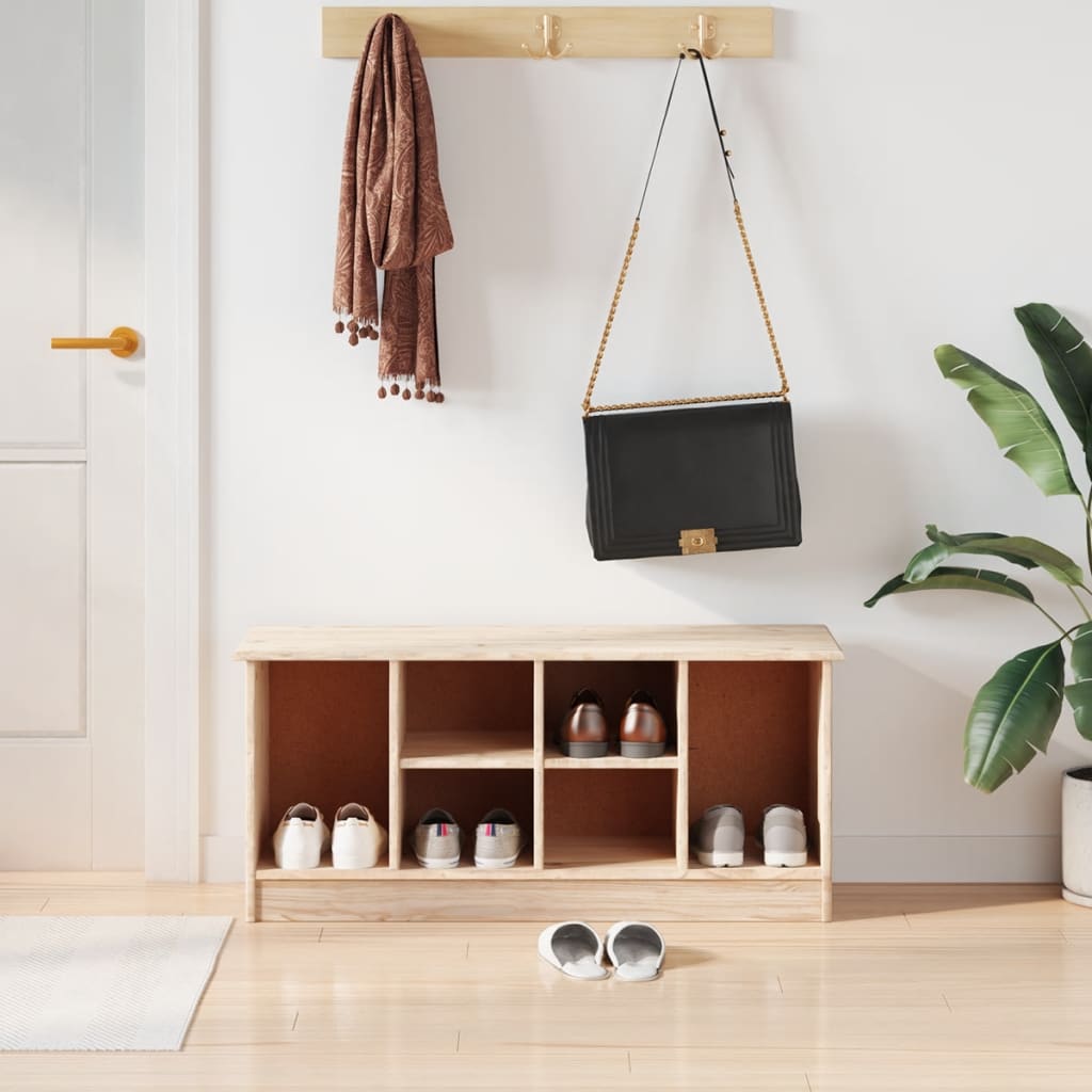 Shoe Bench ALTA 100x35x45 cm Solid Wood Pine - OLBRIT