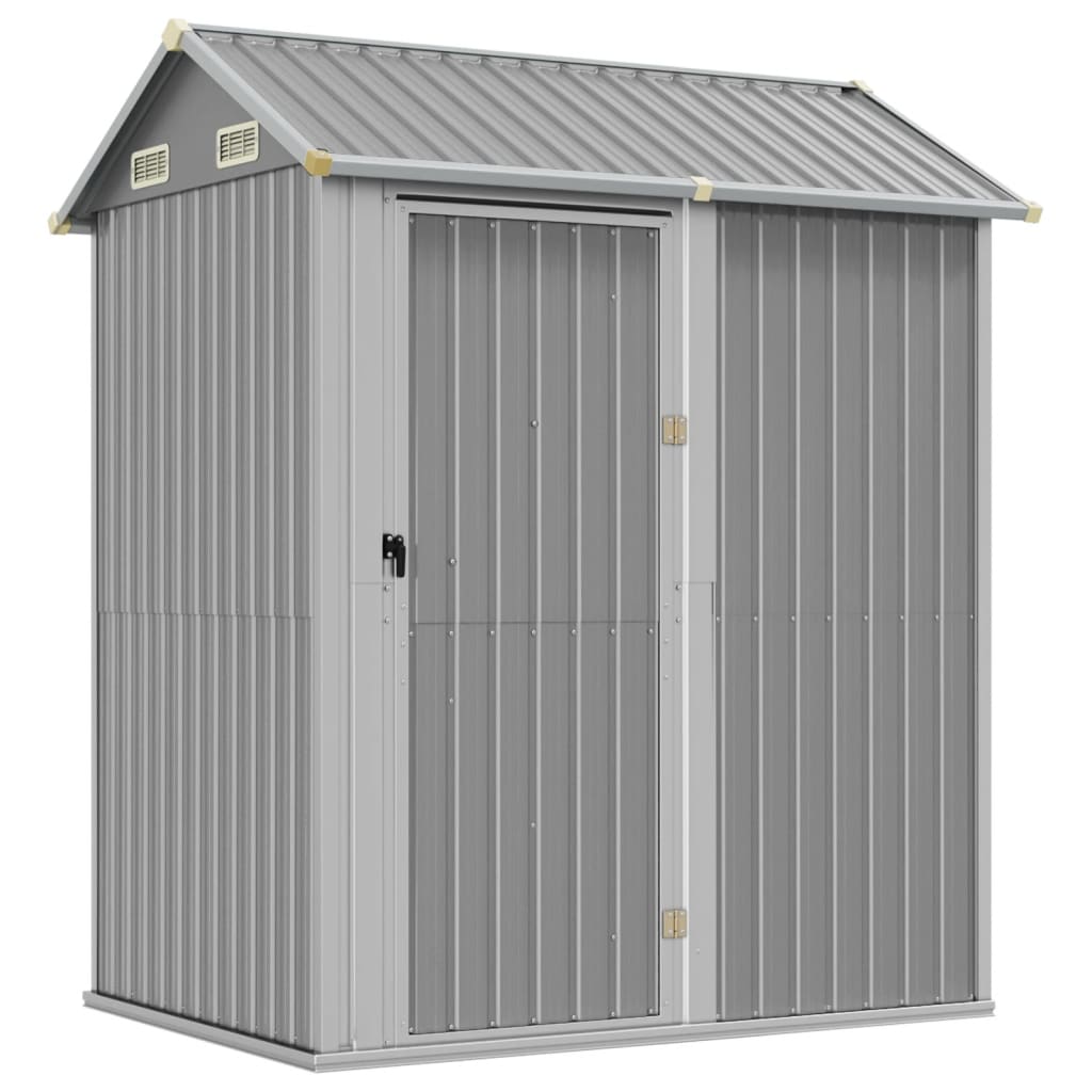 Galvanised Steel Garden Shed 192x152.5x237 cm - OLBRIT