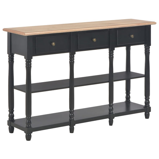 Console Table Black 110x30x76cm Engineered Wood - OLBRIT