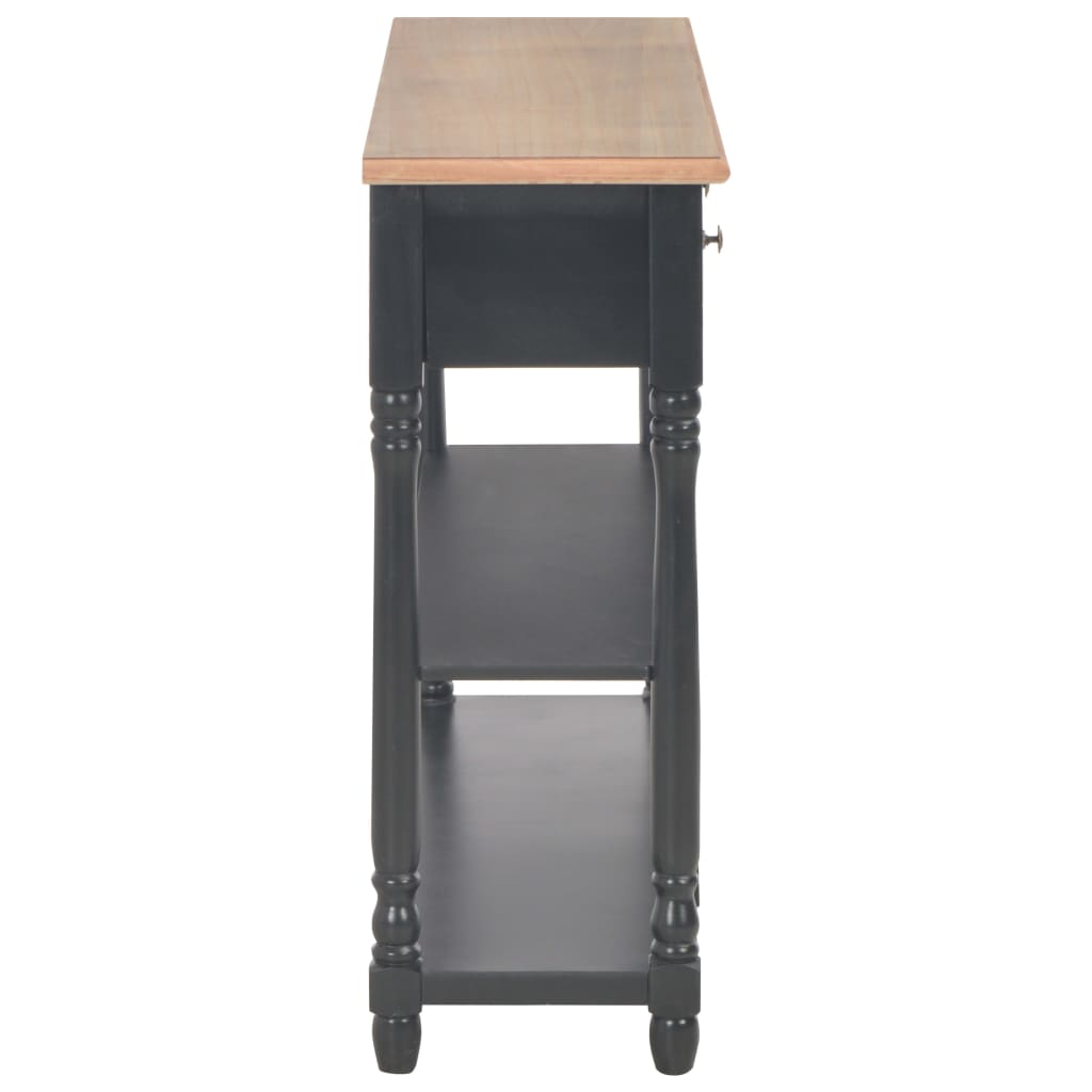 Console Table Black 110x30x76cm Engineered Wood - OLBRIT