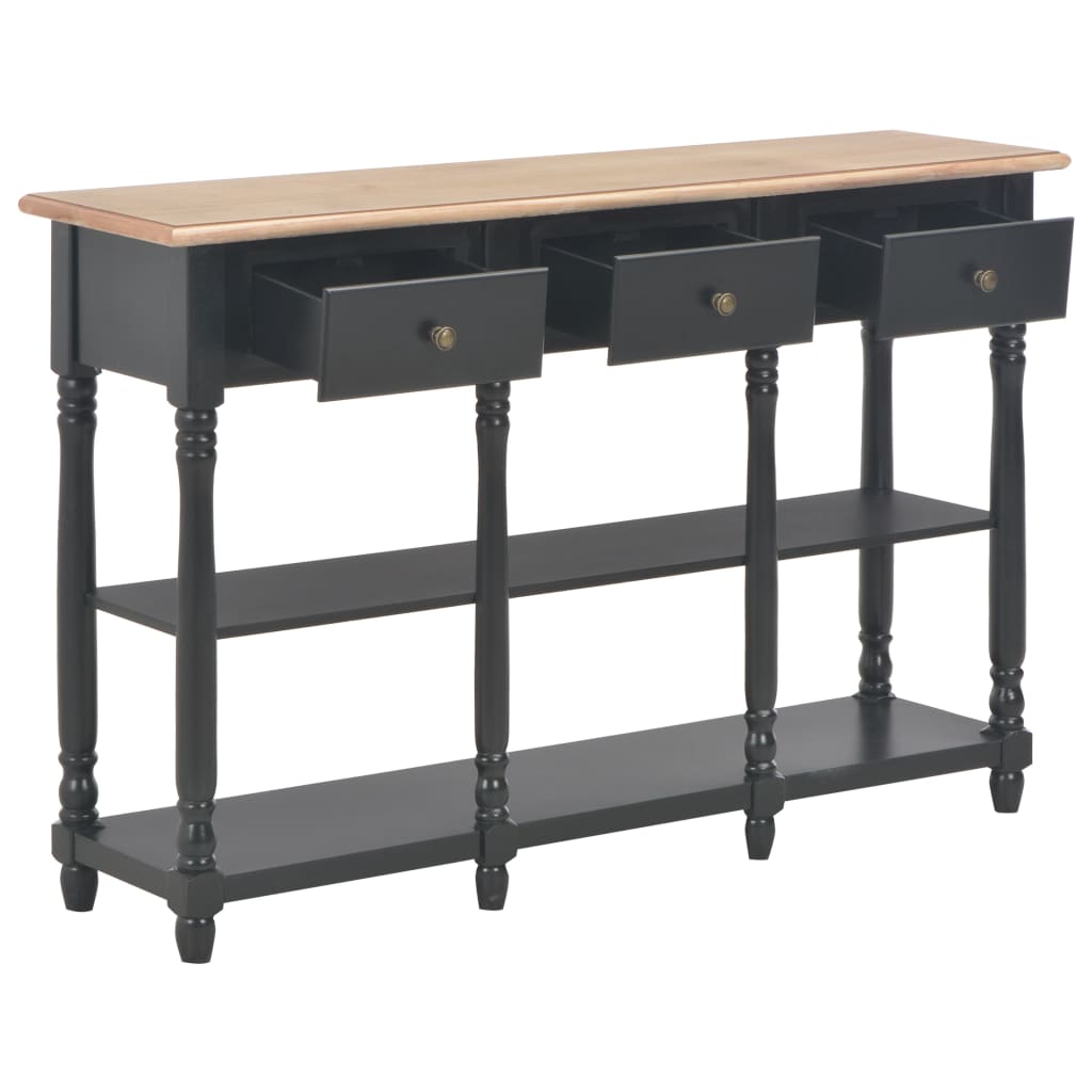 Console Table Black 110x30x76cm Engineered Wood - OLBRIT