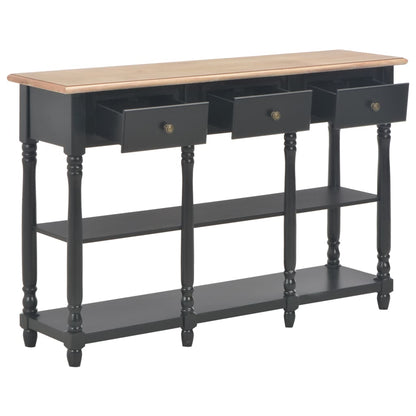 Console Table Black 110x30x76cm Engineered Wood - OLBRIT
