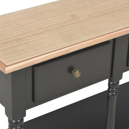 Console Table Black 110x30x76cm Engineered Wood - OLBRIT
