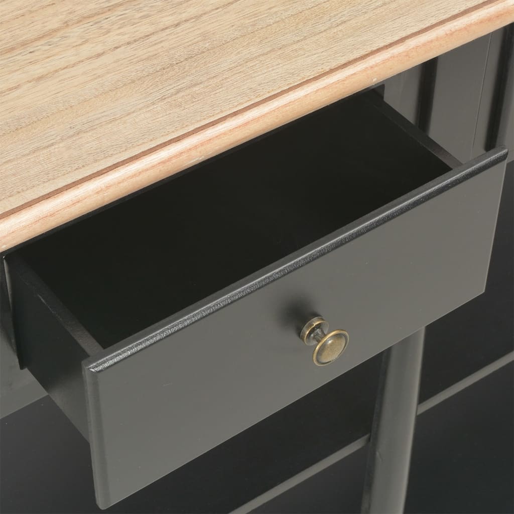 Console Table Black 110x30x76cm Engineered Wood - OLBRIT