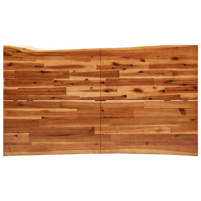 Dining Table with Live Edge 140x80x75 cm Solid Wood Acacia - OLBRIT