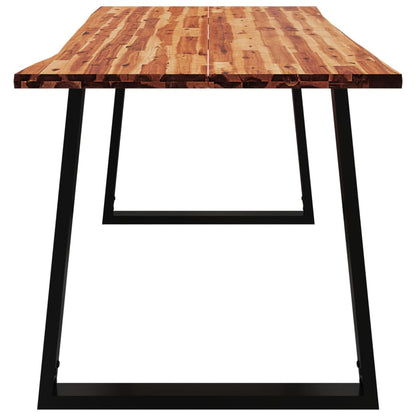 Dining Table with Live Edge 160x80x75 cm Solid Wood Acacia - OLBRIT