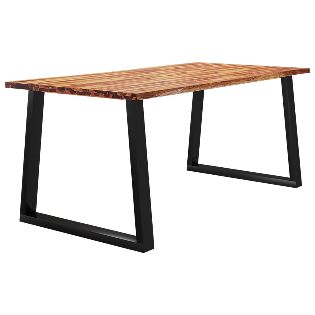 Dining Table with Live Edge 180x90x75 cm Solid Wood Acacia - OLBRIT