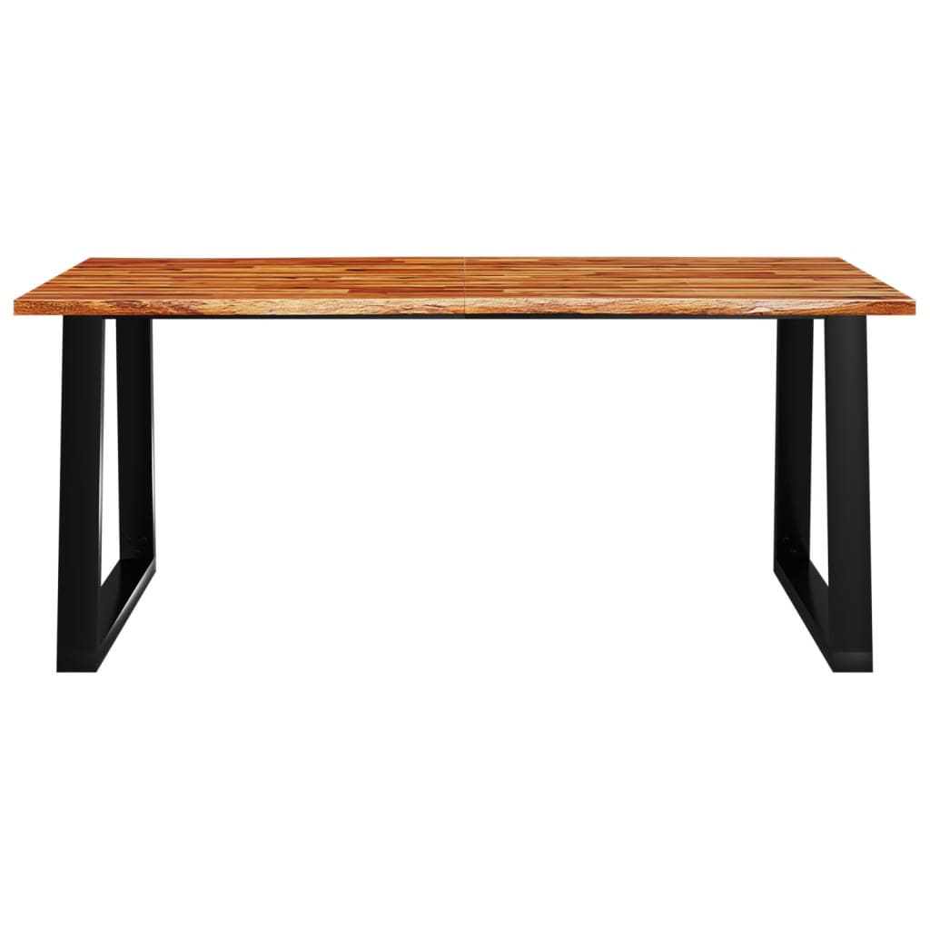 Dining Table with Live Edge 180x90x75 cm Solid Wood Acacia - OLBRIT