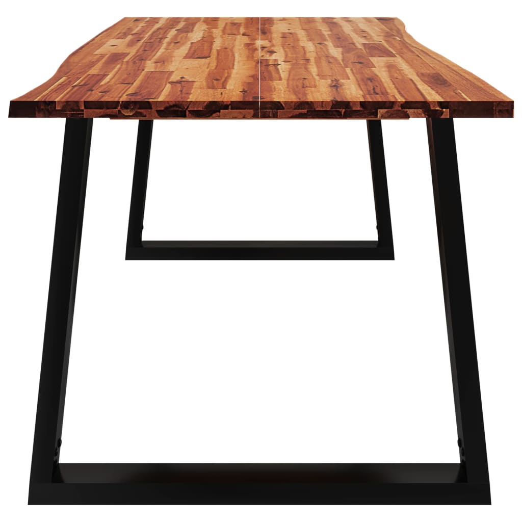 Dining Table with Live Edge 180x90x75 cm Solid Wood Acacia - OLBRIT