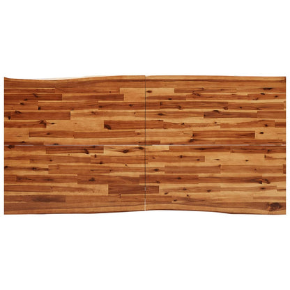 Dining Table with Live Edge 180x90x75 cm Solid Wood Acacia - OLBRIT