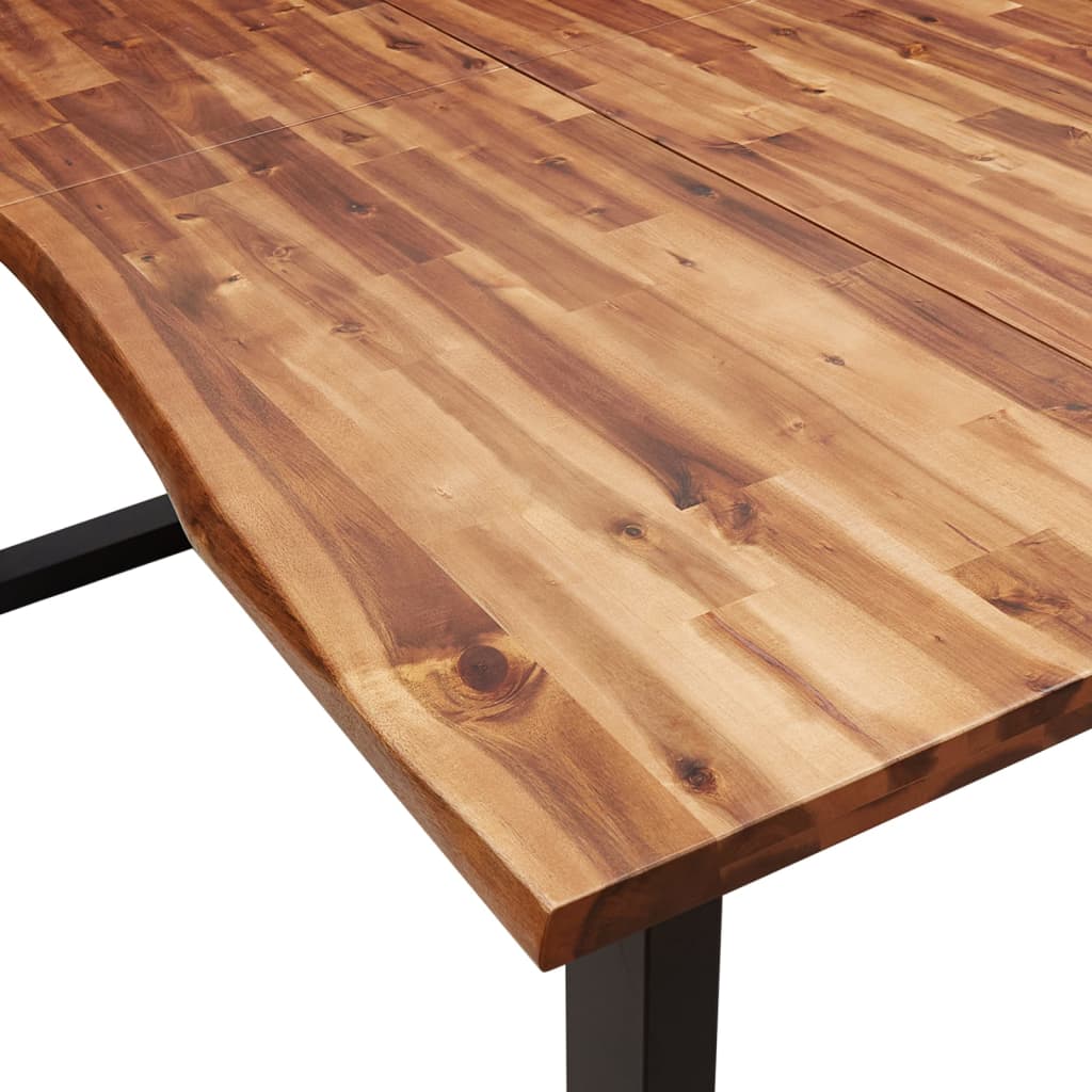 Dining Table with Live Edge 180x90x75 cm Solid Wood Acacia - OLBRIT