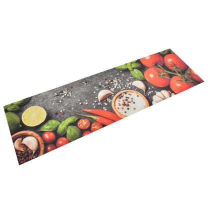 Kitchen Rug Washable Vegetables 45x150 cm Velvet - OLBRIT