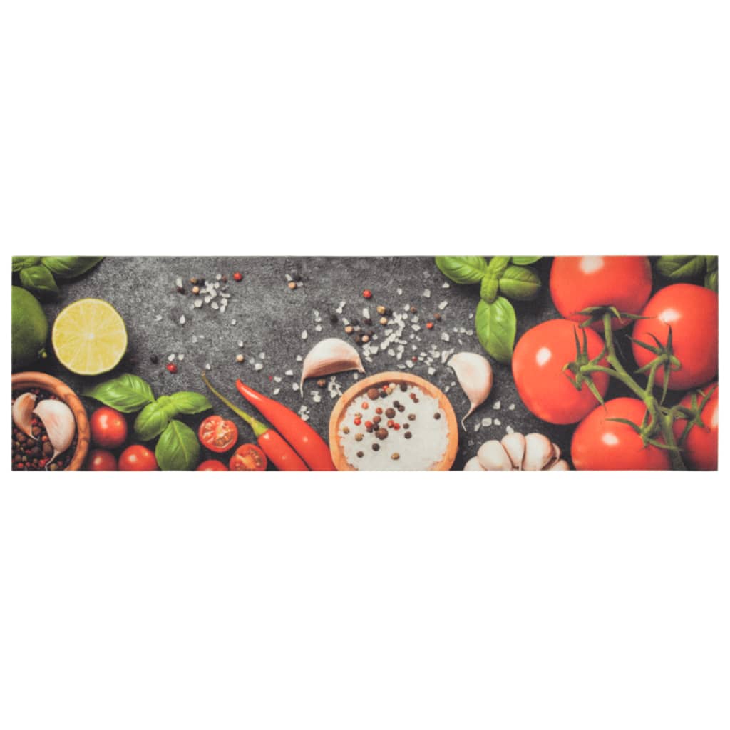Kitchen Rug Washable Vegetables 45x150 cm Velvet - OLBRIT