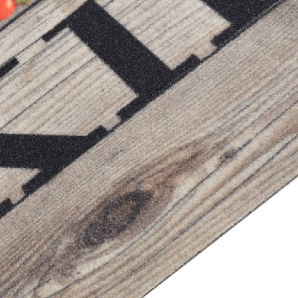 Kitchen Rug Washable Cooking Grey 60x180 cm Velvet - OLBRIT