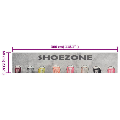 Kitchen Rug Washable Shoe Zone 60x300 cm Velvet - OLBRIT
