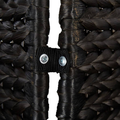 Room Divider 3-Panel Black 122x180 cm Water Hyacinth - OLBRIT