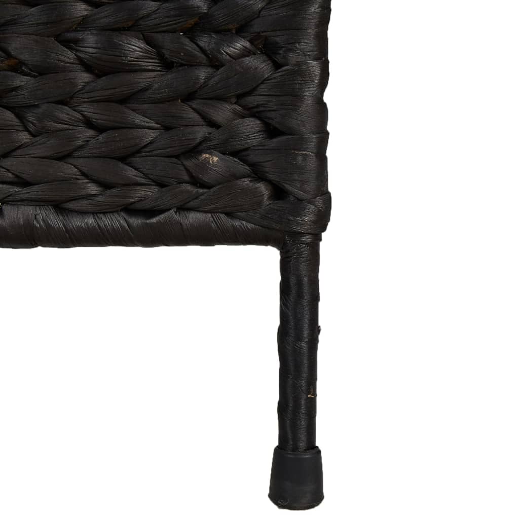 Room Divider 3-Panel Black 122x180 cm Water Hyacinth - OLBRIT