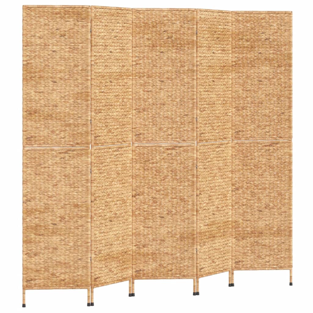 Room Divider 5-Panel 205x180 cm Water Hyacinth - OLBRIT