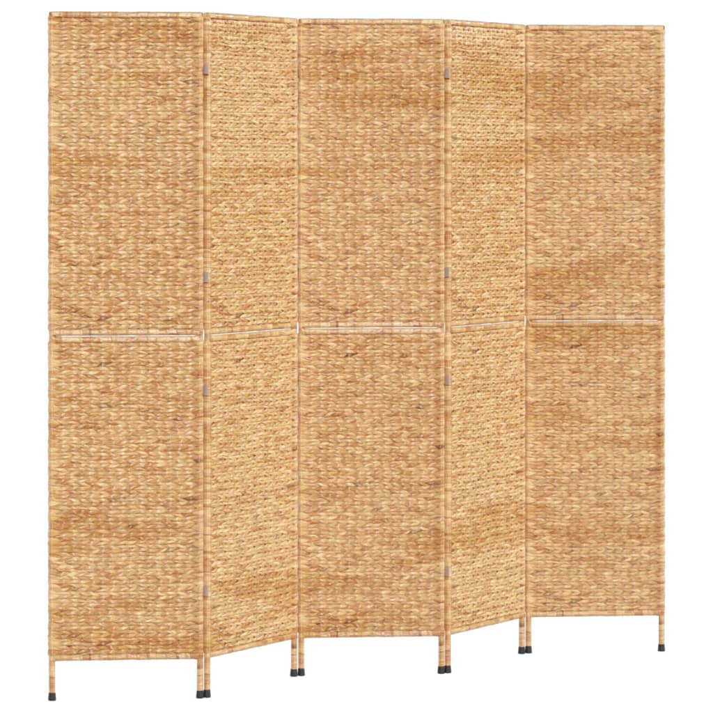 Room Divider 5-Panel 205x180 cm Water Hyacinth - OLBRIT