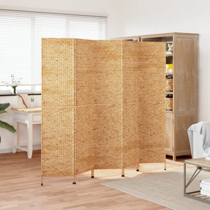 Room Divider 5-Panel 205x180 cm Water Hyacinth - OLBRIT