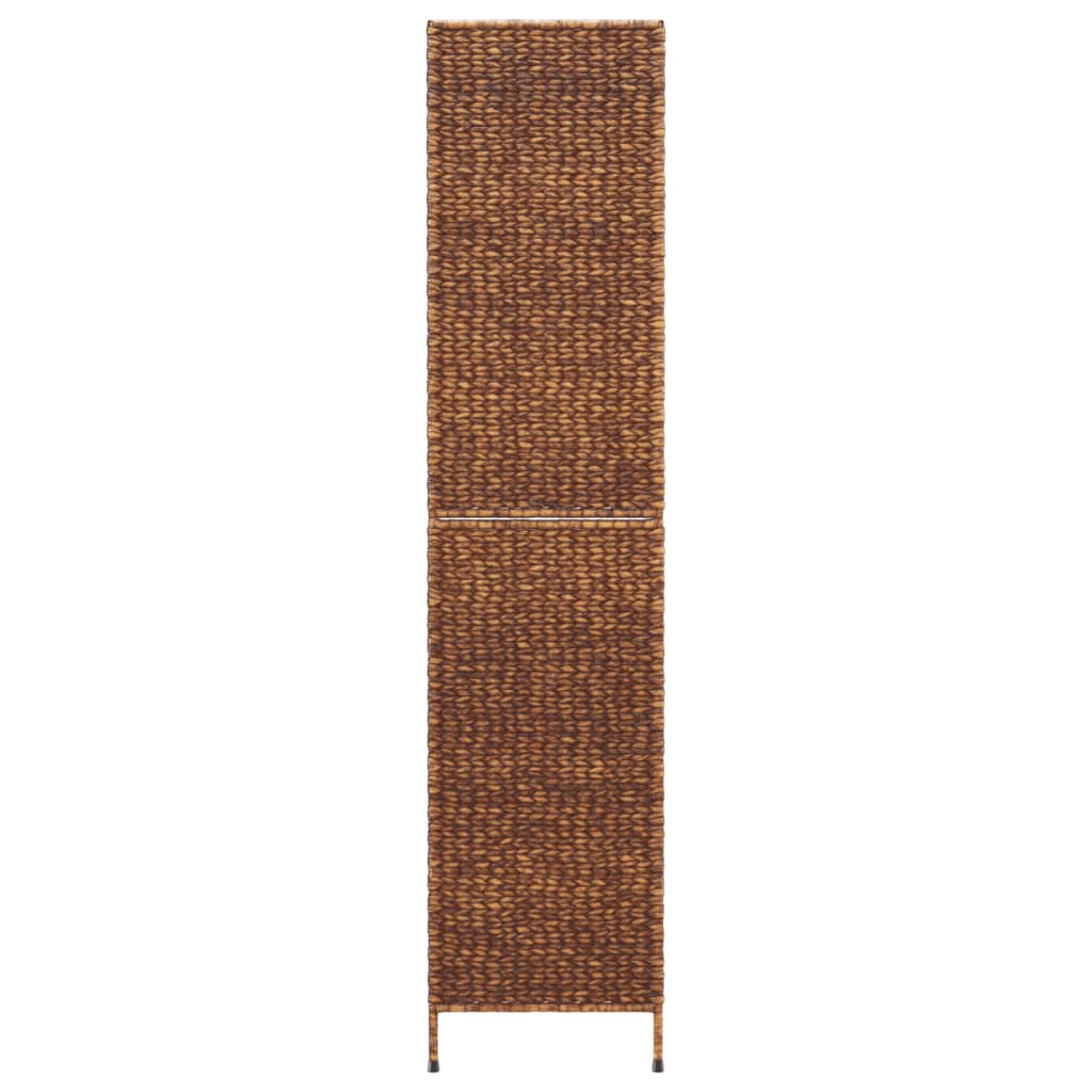 Room Divider 5-Panel Brown 205x180 cm Water Hyacinth - OLBRIT