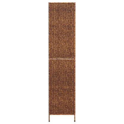 Room Divider 5-Panel Brown 205x180 cm Water Hyacinth - OLBRIT