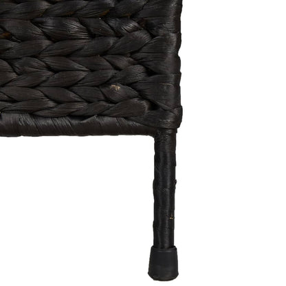 Room Divider 5-Panel Black 205x180 cm Water Hyacinth - OLBRIT