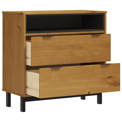 Drawer Cabinet FLAM 80x40x80 cm Solid Wood Pine - OLBRIT
