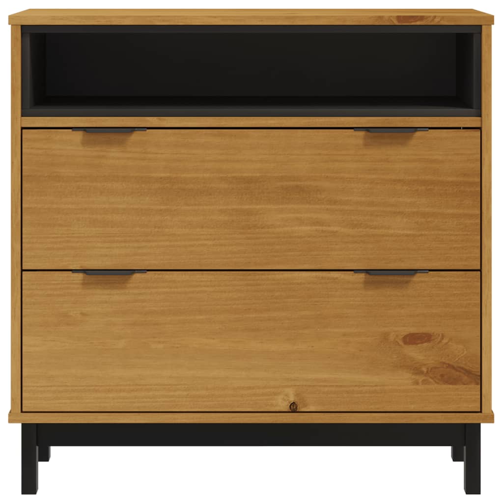 Drawer Cabinet FLAM 80x40x80 cm Solid Wood Pine - OLBRIT