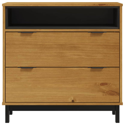 Drawer Cabinet FLAM 80x40x80 cm Solid Wood Pine - OLBRIT