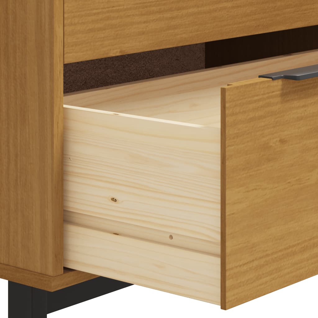 Drawer Cabinet FLAM 80x40x80 cm Solid Wood Pine - OLBRIT