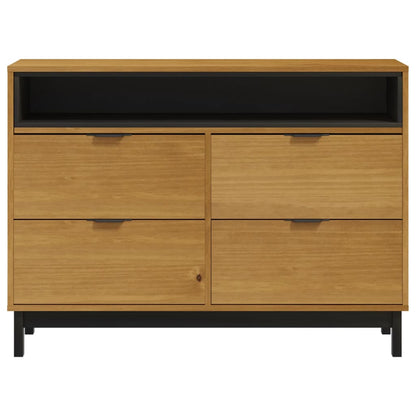 Drawer Cabinet FLAM 110x40x80 cm Solid Wood Pine - OLBRIT