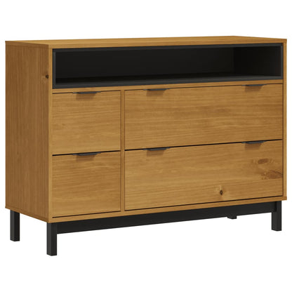 Drawer Cabinet FLAM 110x40x80 cm Solid Wood Pine - OLBRIT