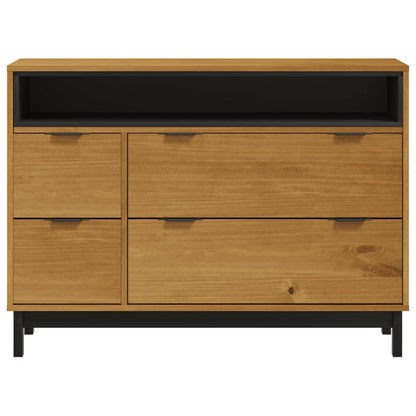 Drawer Cabinet FLAM 110x40x80 cm Solid Wood Pine - OLBRIT