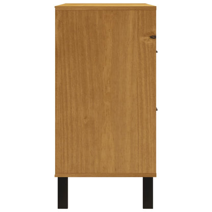Drawer Cabinet FLAM 110x40x80 cm Solid Wood Pine - OLBRIT