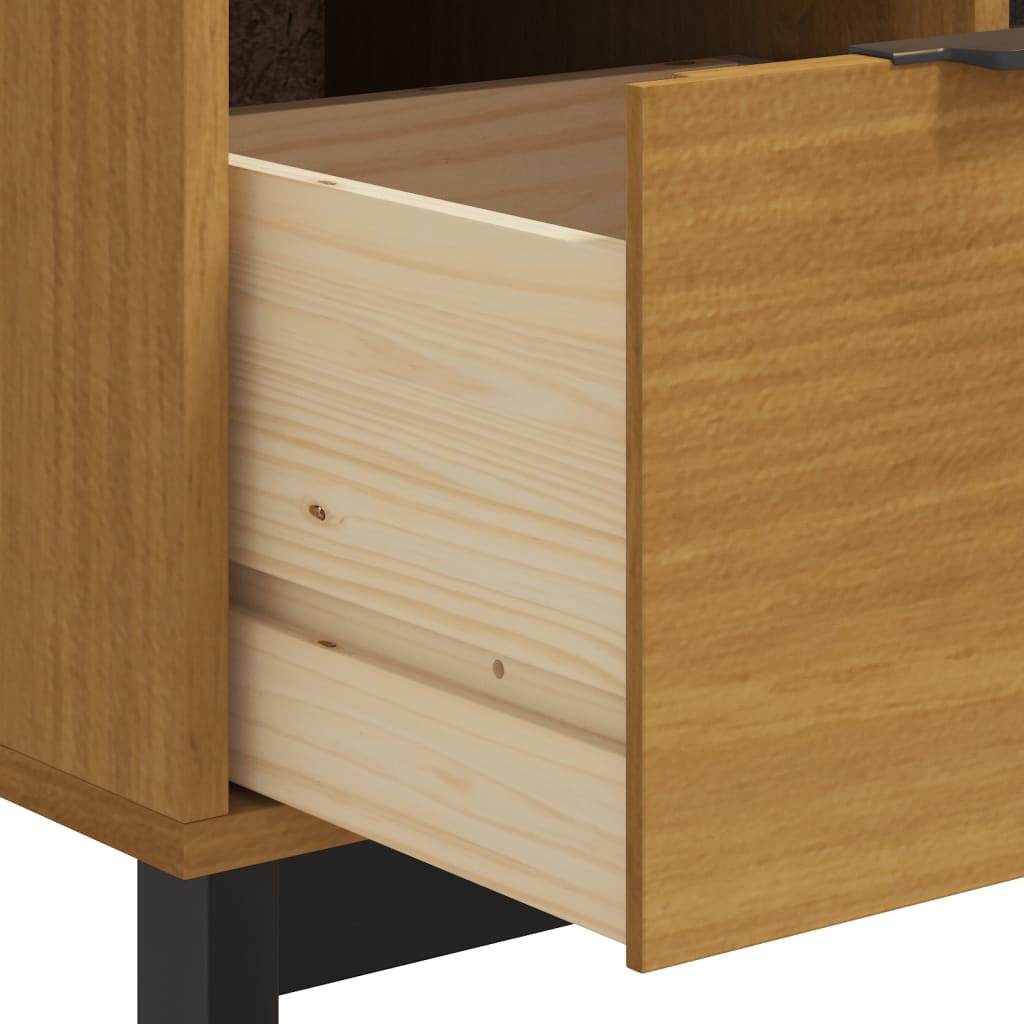 Drawer Cabinet FLAM 110x40x80 cm Solid Wood Pine - OLBRIT